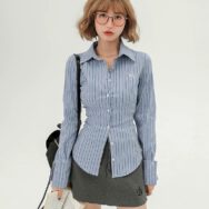 Áo sơ mi kiểu kẻ sọc dáng ôm