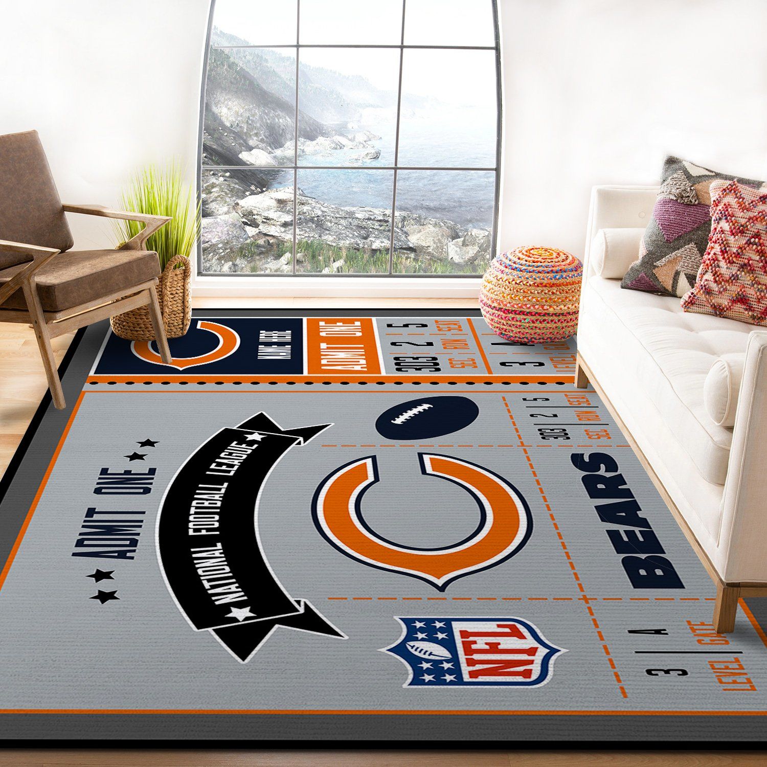 Chicago Bears Bedroom Rug ? Custom Size And Printing