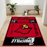Customizable Louisville Cardinals Rug ? Custom Size And Printing