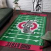 Ohio State Buckeyes Field Area Rug Football Team Logo
