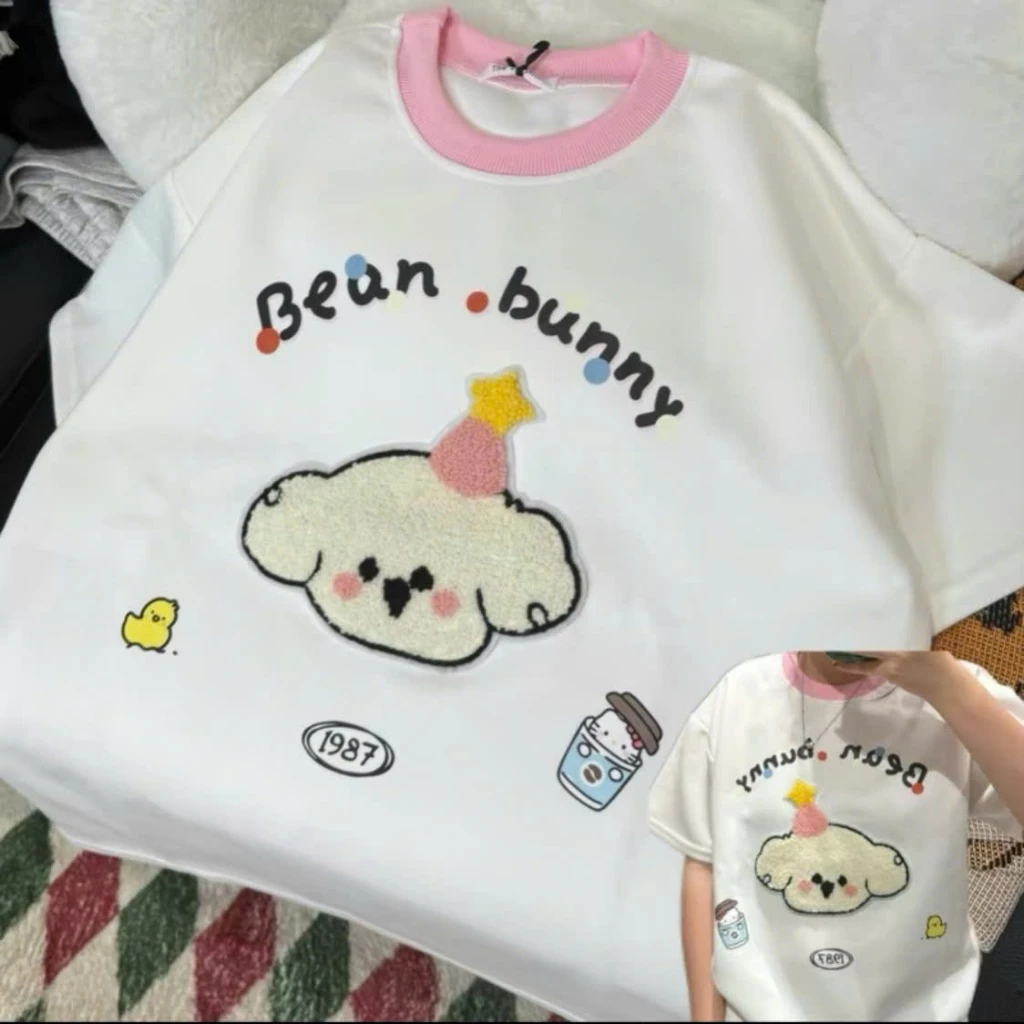 Áo Thun Cotton In Nhiều Họa Tiết Form Rộng (Mẫu Random)